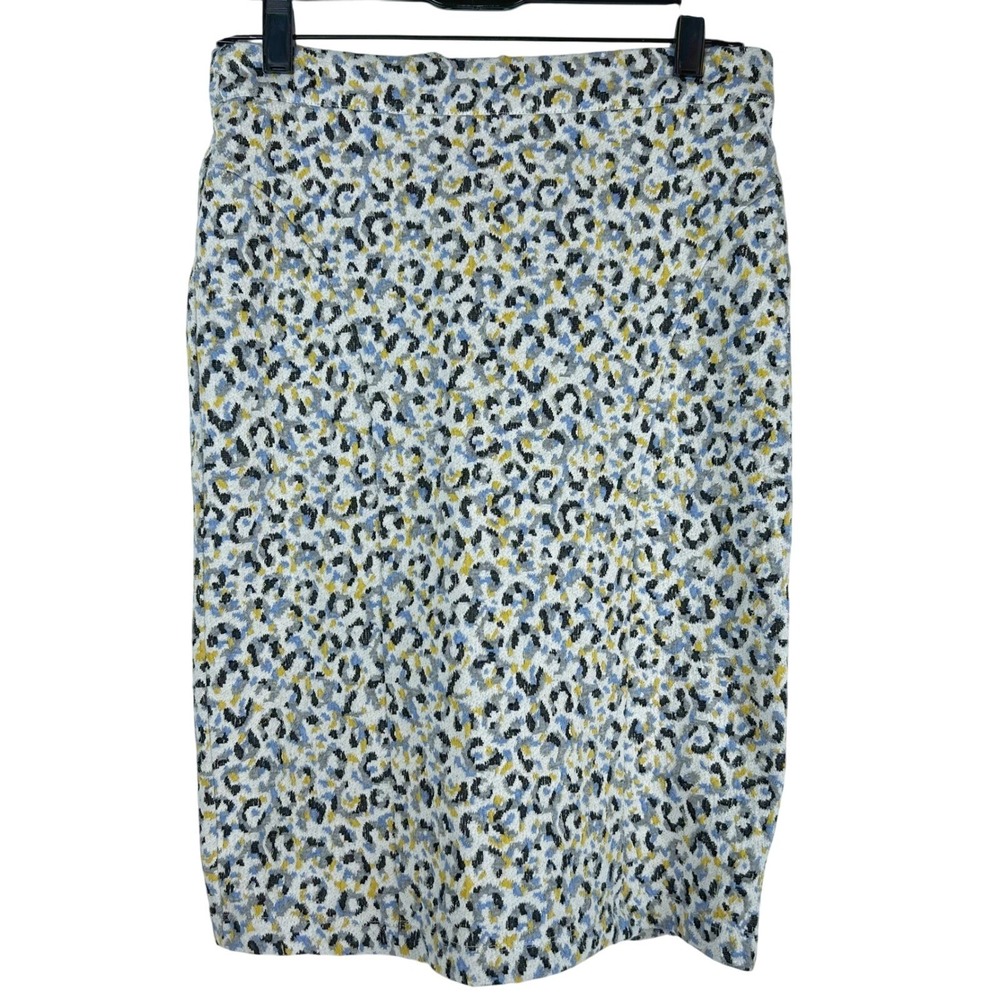 Maeve by Anthropologie Pencil Skirt Small Multicolor Leopard Print Preppy Boho